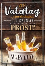 Vatertagskarte - inkl. Umschlag Mindestabnahmemenge - 5 Stück. Glückwunschkarte Vatertag 1 Stück