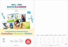 AlphaEdition Mal- und Bastelkalender Do-it Yourself - 21 x 29,7 cm, weiß mit Ferienterminen 2024