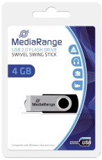 MEDIARANGE USB Speicherstick 2.0 - 4 GB USB Stick 4 GB USB 2.0 13-17 MB/s 4 MB/s schwarz/silber