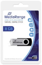 MEDIARANGE USB Speicherstick 2.0 - 8 GB USB Stick 8 GB USB 2.0 13-17 MB/s 4 MB/s schwarz/silber