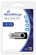 MEDIARANGE USB Speicherstick 2.0 - 16 GB USB Stick 16 GB USB 2.0 13-17 MB/s 5-6 MB/s schwarz/silber