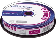 MEDIARANGE CD-R Rohlinge - 700MB/80Min, 52-fach/Spindel, Packung mit 10 Stück CD-R 700MB/80Min