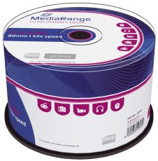 MEDIARANGE CD-R Rohlinge - 700MB/80Min, 52-fach/Spindel, Packung mit 50 Stück CD-R 700MB/80Min