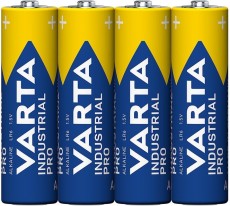 VARTA Batterie Industrial - Mignon/LR6/AA - 4 Stück Batterie Mignon/LR06/AA 1,5 Volt Alkali-Mangan