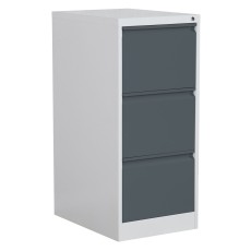 PHÖNIX SAFE Hängeregistraturenschrank, 3 Laden, einbahnig, Stahl, grau/anthrazit einbahnig 450 mm