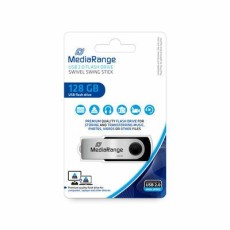 MEDIARANGE USB Stick 2.0 inkl. URA, 128GB, silber/schwarz USB Stick 128 GB USB 2.0 min. 10 MB/s