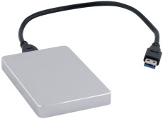 Q-CONNECT Festplatte extern USB 3.0 2TB silber Festplatte USB 3.0 2 TB 122,8 mm 13,2 mm 76,2 mm