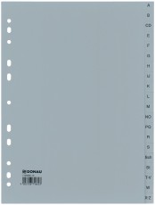 DONAU Ordnerregister A-Z, 20-teilig, 22,5x29,7cm, grau Register 225 x 297 m A - Z 20 Blatt 225 mm