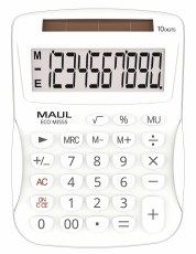 MAUL Tischrechner Solar ECO MJ 555 - 10-stellig, weiß Tischrechner weiß 10-stellig LCD Solar 22 mm