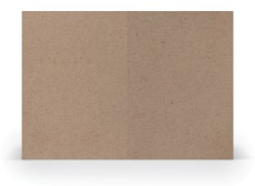 RÖSSLER Briefkarte Paperado - A6, 250 g/qm, doppelt, hoch, planliegend, kraft Briefkarte A6 kraft