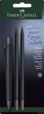 FABER CASTELL Schreibset Poly Ball Urban - 3-tlg., all black Kugelschreiber Druckmechanik all black