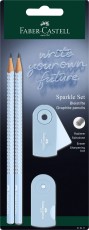 FABER CASTELL Bleistift-Set SPARKLE - 4-tlg., B, sky blue, Blisterkarte Bleistiftset sky blue B