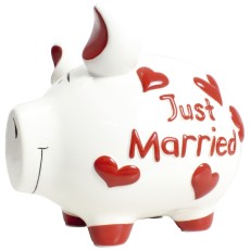 KCG Spardose Schwein Just Married - Keramik, mittel Spardose Schwein Just Married 17 cm 15 cm