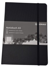 DONAU Notizbuch, A5, 80g/m², 96 Blatt, Hardcover, kariert Notizbuch A5 kariert Hardcover Gummiband