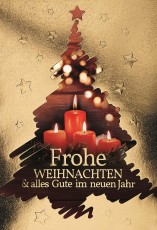 D.T. Weihnachtskarte - inkl. Umschlag Mindestabnahmemenge - 6 Stück. Grußkarten inkl. Umschlag