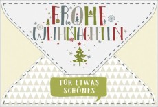 Geldkuvert Weihnachtswünsche Mindestabnahmemenge - 5 Stück. Grußkarten Weihnachten 1 Stück