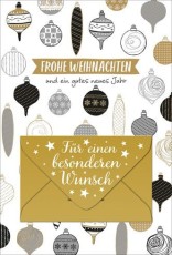 D.T. Weihnachtskarte mit Geldscheinfach - inkl. Umschlag Mindestabnahmemenge - 5 Stück. Grußkarten