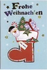 Weihnachtskarte Kinder - inkl. Umschlag Mindestabnahmemenge - 5 Stück. Grußkarten Weihnachten