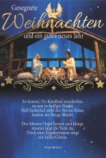 D.T. Weihnachtskarte heilig - inkl. Umschlag Mindestabnahmemenge - 5 Stück. Grußkarten 1 Stück