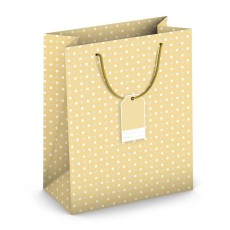 Weihnachts-Geschenktragetasche Goldmuster, 33x26,7x13,7cm Geschenktragetasche Goldmuster 267 mm