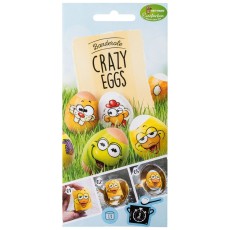 Oster Banderole Crazy Eggs - 4 Motive, 12 Stück sortiert Osteretiketten