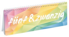 HÄFFT Tischkalender Rainbow - 1 Woche / 2 Seite, 29,7 x 11 cm, mit Aufsteller Tischkalender 2025