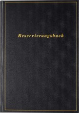 RIDO Reservierungsbuch - A4, 384 Seiten, 1 Tag / 1 Seite, schwarz Reservierungsbuch 2025 21 cm