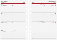 RIDO Timing 1 Einlage Wochenplaner - 1 Woche / 2 Seiten, 14,8 x 21  cm Ersatzkalender 2025 Timing 1