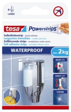 TESA Powerstrips® Waterproof - ablösbar, Tragfähigkeit 2 kg, weiß Powerstrips 2 kg 55 mm 20 mm