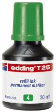 EDDING T 25 Nachfülltinte - für Permanentmarker, 30 ml, grün Nachfülltinte grün 30 ml