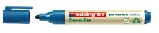 EDDING 21 Permanentmarker EcoLine - 1,5 - 3 mm, blau, nachfüllbar Permanentmarker blau 1,5 - 3 mm