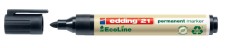 EDDING 21 Permanentmarker EcoLine - 1,5 - 3 mm, schwarz, nachfüllbar Permanentmarker schwarz