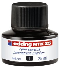 EDDING MTK 25 Nachfülltusche, 25 ml, schwarz Nachfülltinte schwarz 25 ml