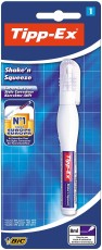 TIPP-EX Korrekturstift Shake´n Squeeze, 8 ml, weiß, Blister à 1 Stück Korrekturstift weiß 8 ml