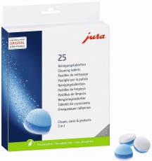 JURA Reinigungstablette 3-Phasen für Kaffeevollautomaten - 25 Stück Reinigungs-Tabs