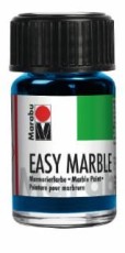 MARABU easy marble - Azurblau 095, 15 ml Marmorierfarbe azurblau 15 ml Wetterfest & Lichtbeständig