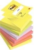 Post-it® Haftnotiz Z-Notes Neon - 76 x 76 mm, neonfarben, 6x 100 Blatt Haftnotiz sortiert 76 mm