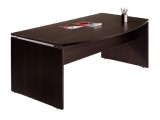 Schreibtisch mit Wangenfuß GEBOGENE Tischplatte