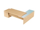 Schreibtisch - Überstehender Ansatz - XXL Container - 256x200cm