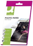 Q-Connect® Inkjet-Photopapiere - 10x15 cm, hochglänzend, 260 g/qm, 25 Blatt Fotopapier 10 x 15 cm