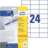 Avery Zweckform® 6173 Universal-Etiketten ultragrip - 70 x 37 mm, weiß, 720 Etiketten, permanent