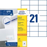 Avery Zweckform® 3652 Universal-Etiketten ultragrip - 70 x 42,3 mm, weiß, 2.100 Etiketten, permanent