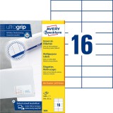Avery Zweckform® 3484 Universal-Etiketten ultragrip - 105 x 37 mm, weiß, 1.600 Etiketten, permanent