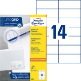 Avery Zweckform® 3653 Universal-Etiketten ultragrip - 105 x 42,3 mm, weiß, 1.400 Etiketten, permanent
