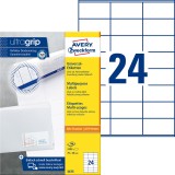Avery Zweckform® 3475 Universal-Etiketten ultragrip - 70 x 36 mm, weiß, 2.400 Etiketten, permanent