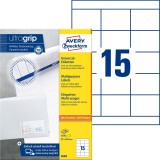 Avery Zweckform® 3669 Universal-Etiketten ultragrip - 70 x 50,8 mm, weiß, 1.500 Etiketten, permanent