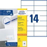 Avery Zweckform® 3477 Universal-Etiketten ultragrip - 105 x 41 mm, weiß, 1.400 Etiketten, permanent