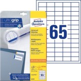 Avery Zweckform® 6121 Universal-Etiketten ultragrip - 38 x 21,2 mm, weiß, 1.950 Etiketten, permanent