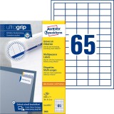 Avery Zweckform® 3666 Universal-Etiketten ultragrip - 38 x 21,2 mm, weiß, 6.500 Etiketten, permanent