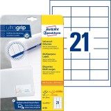 Avery Zweckform® 6170 Universal-Etiketten ultragrip - 64 x 36 mm, weiß, 630 Etiketten, permanent